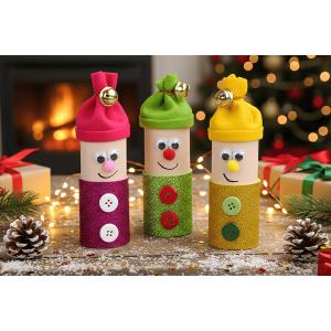 Dans ce tutoriel vous allez découvrir comment transformer des rouleaux en carton en magnifiques lutins du Père Noël.Un bricolage de Noël facile et amusant, idéal pour occuper les enfants cet hiver