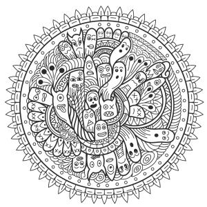 Imprimez un mandala d'Halloween gratuitement pour faire plaisir à vos petits monstres