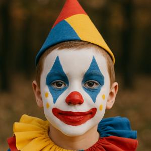 Maquillage clown joyeux