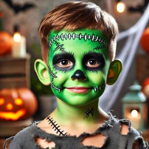 Un maquillage de Frankenstein pour se déguiser en mort-vivant pour Halloween par exemple. Le maquillage de Frankenstein peut aussi accompagner un déguisement pour le carnaval, les anniversaires,...
