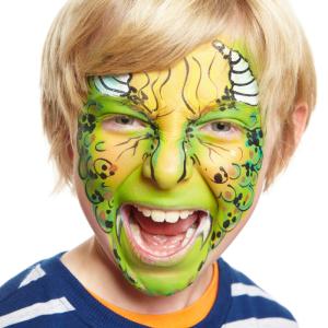 Comment maquiller son enfant en dinosaure ? Transformer les enfants en dinosaure avec un simple maquillage. Un maquillage pour compléter un déguisement ou pour amuser les enfants pendant une fête d'en