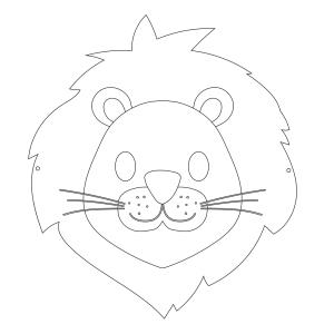 Imprimer le coloriage d'un masque de lion masque à imprimer pour le carnaval