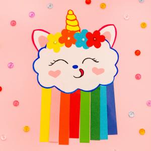Nuage licorne en papier