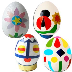 Oeuf décoré de gommettes