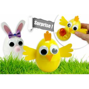 Oeufs surprises de Pâques : poussin et lapin