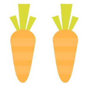 Image de Pà¢ques à imprimer pour les collages d'enfant :  Image de Pâques à imprimer pour les collages d'enfant. Des carottes pour le lapin de Pâques !