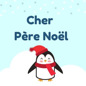 Le papier à lettre de Noël avec un pingouin à imprimer avec Tête à modeler