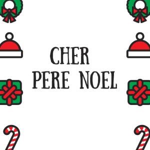 Le papier à lettre de Noël avec des motifs