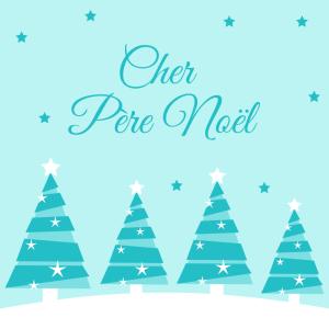 Le papier à lettre de Noël en bleu à imprimer avec Tête à modeler