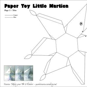 Le patron a imprimer gratuitement du papertoy martien