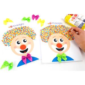 Peinture au coton-tige - clown