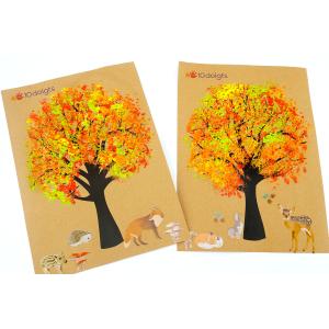 Peinture au coton-tige d'automne