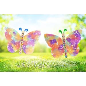 Peinture avec du papier crépon - papillon
