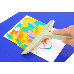 Peinture à la raclette : carte fête des parents