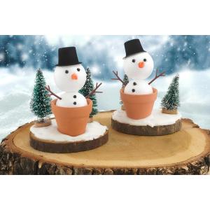Le bonhomme de neige DIY dans un pot de terre cuite