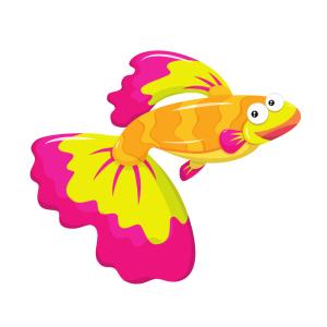 Ce poisson du poisson d'avril est multicolore, il est à imprimer pour les farces du premier avril des enfants. Une image de poisson à imprimer pour le 1er avril et son cortège de farces