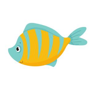 Un poisson à imprimer et à découper pour les blagues du premier avril. Une image de poisson pour les farces du 1 er avril.