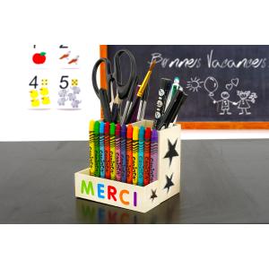 Pot à crayons "MERCI " - Cadeau fin d'année