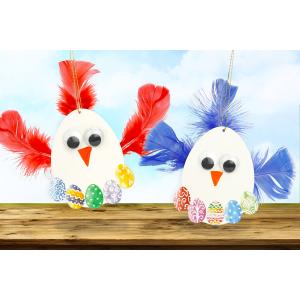 Poules de Pâques à suspendre