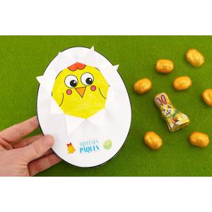 Poussin "œuf cassé" pour Pâques