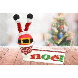 Père Noël coincé dans la cheminée