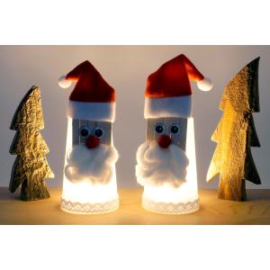 Tuto du Père Noël lumineux à faire avec un gobelet