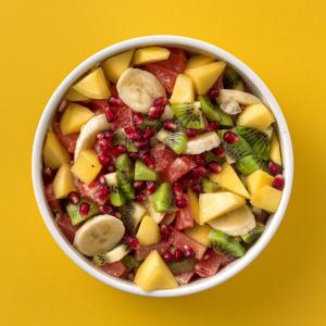 Recette de salade pour découvrir le gout et le nom des fruits exotiques.