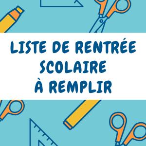 Listes à imprimer pour noter et cocher tout ce que vous avez à faire pour la rentrée scolaire. Une liste à imprimer pour ne rien oublier