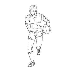 Rugby : coloriage joueurs de la coupe du monde