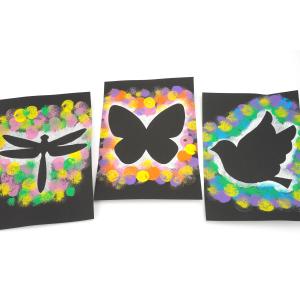 Silhouettes Printemps avec de la peinture