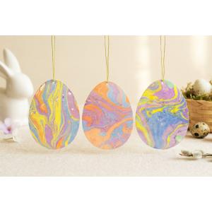 Suspensions œufs de Pâques en marbling