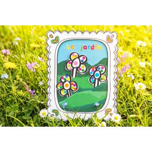 Tableau jardin fleuri