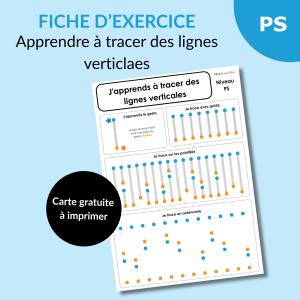 Apprendre à tracer des lignes verticales en PS : fiche progressive