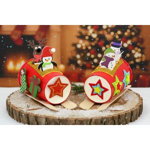 Voilà une activité qui va amuser les enfants ! Avec du matériel simple nous allons transformer des gobelets en carton en traîneaux pilotés par des petits personnages de Noël rigolos.Un bri