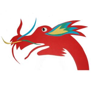 Tête de dragon chinois réalisée avec du papier de couleur, pour s'amuser sur le thème de la chine et du nouvel an chinois. Un bricolage pour partir à la découverte de la culture chinoise et