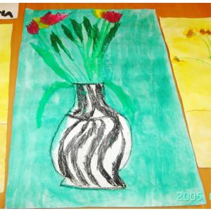 Peindre à la manière de Matisse inspiré du tableau "Les tulipes". Activité pour peindre un tableau en partant à la découverte de la peinture de Matisse. Fiche envoyé pa