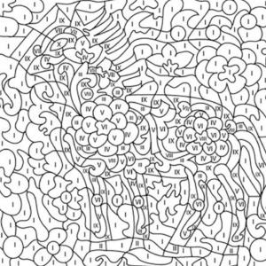 Un coloriage magique - Les chiffres romains
