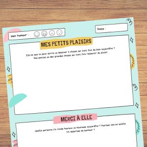 Téléchargez gratuitement notre journal de gratitude pour enfant ! Un outil pour avoir confiance en soi et booster sa jauge de bonheur.