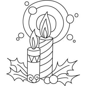 Bougies 01 - Motif à décorer