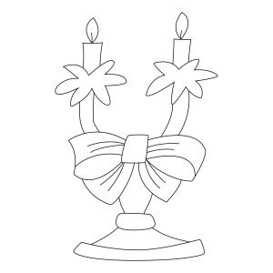 Bougies 12 - Motif à décorer