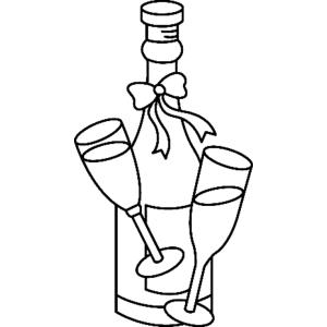 Champagne 01 - Motif à décorer