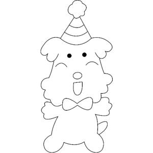 Coloriage dessin chien rigolo