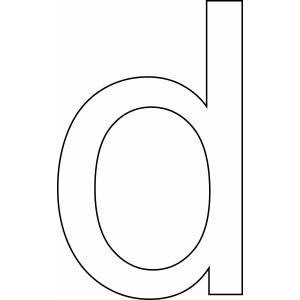 d minuscule - Motif à décorer