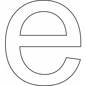 e minuscule - Motif à décorer