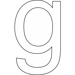 g minuscule - Motif à décorer