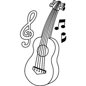 Guitare 01 - Motif à décorer