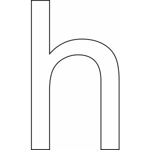 h minuscule - Motif à décorer