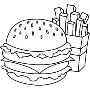 Hamburger 01 - Motif à décorer