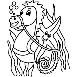 Hyppocampe 03 - Motif à décorer