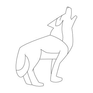 Loup 01 - Motif à décorer